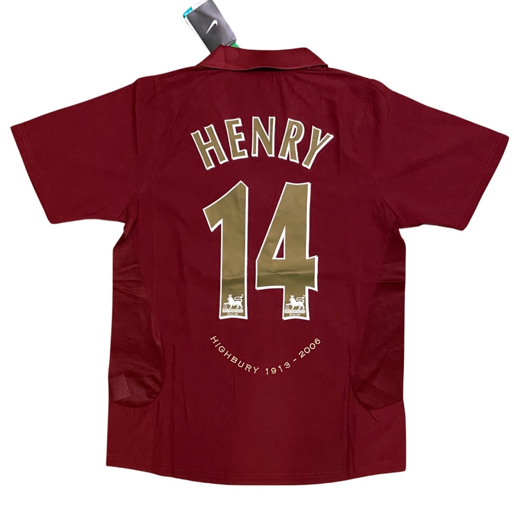 2006 Arsenal Away Jersey Final Game Highsbury Henry #14 Retro Jersey M
